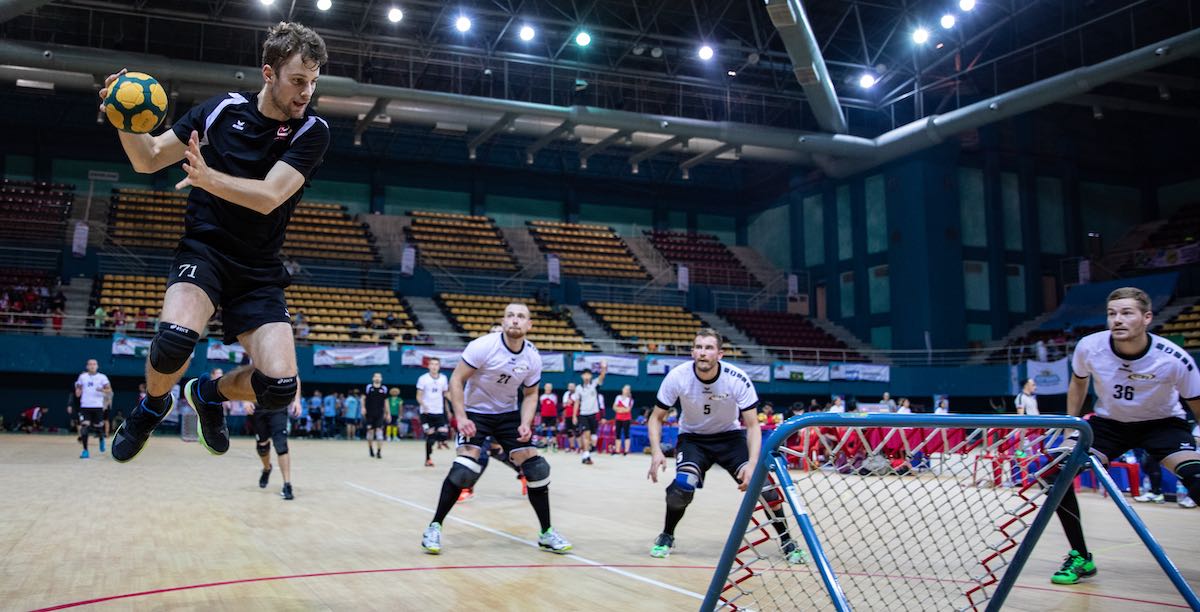 Semi-final for the fifth place of the 2019 world tchoukball championships in Nilai, Malaysia